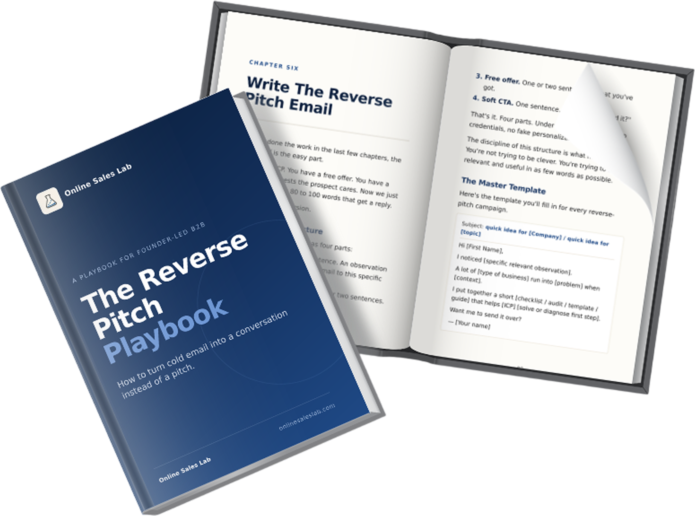 The Reverse Pitch Playbook with an open chapter preview